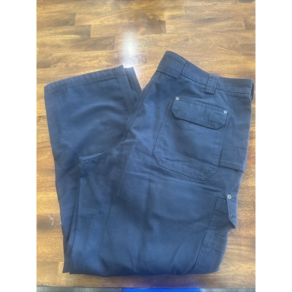 Duluth trading mens firehose cargo pants- navy blue-44x34